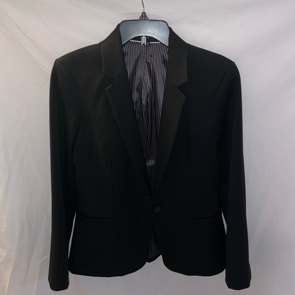 Express Black Sport Coat Tailored Fit Notched Lapels